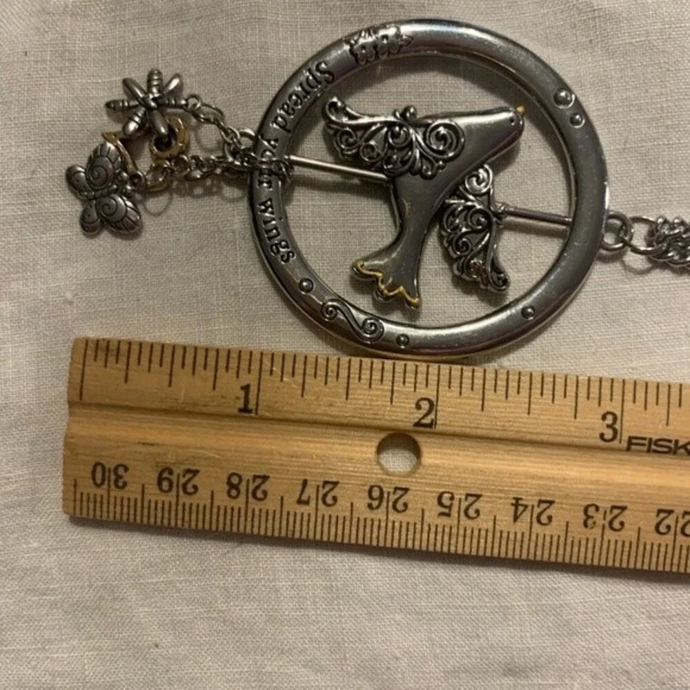 Avon NWT Stamped Necklace - “Spread Your Wings” Vintage Avon Necklace - Picture 3 of 3